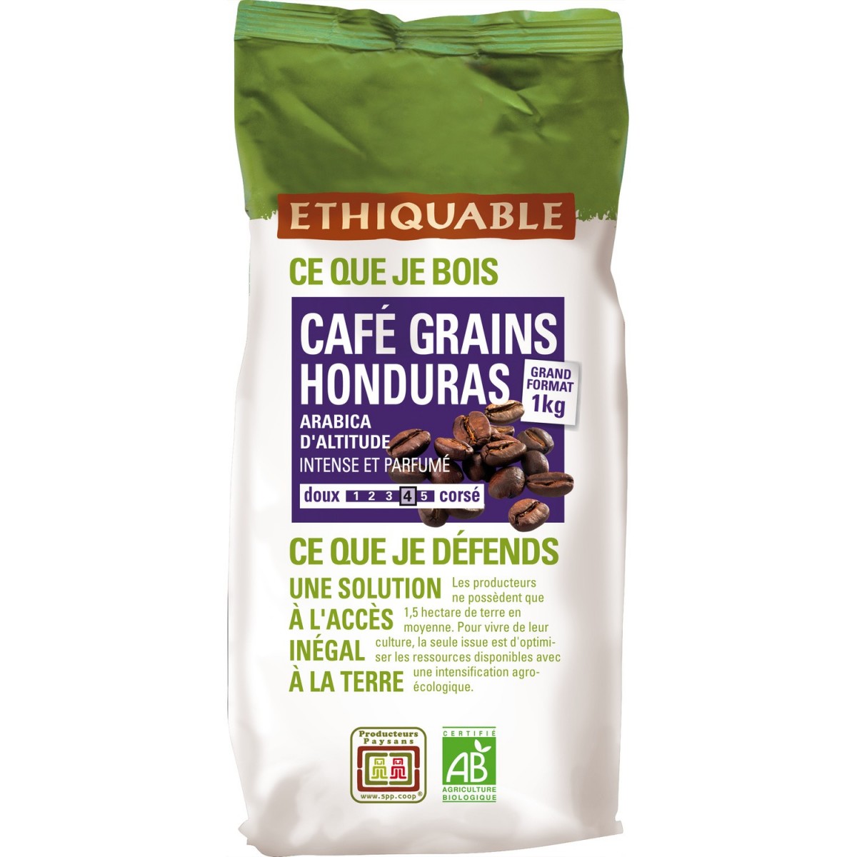 Café grain honduras 100% arabica 1Kg