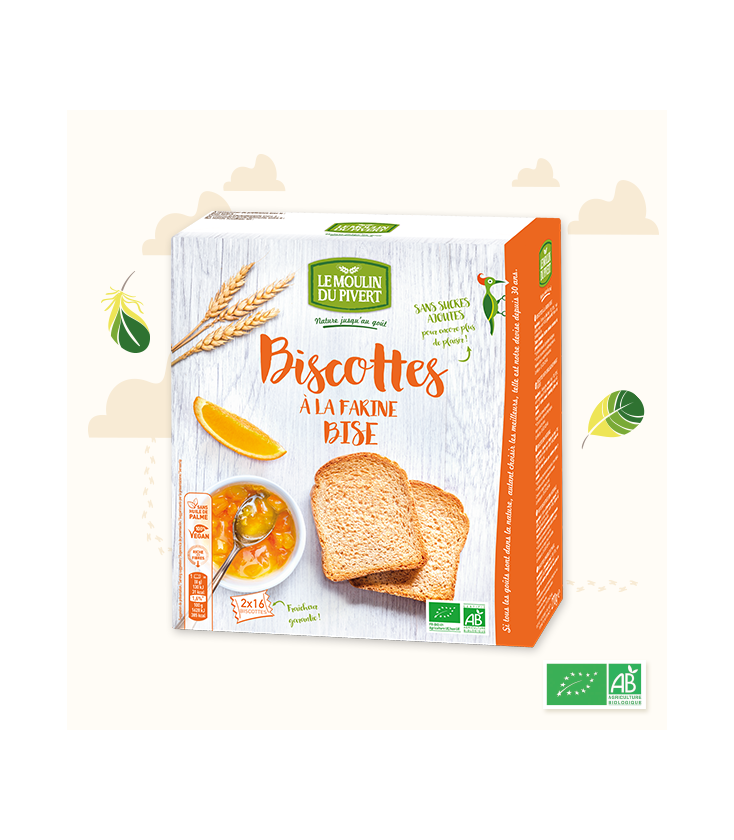 Biscottes Bise à l'Huile d'Olive 100 % VEGAN bio & vegan