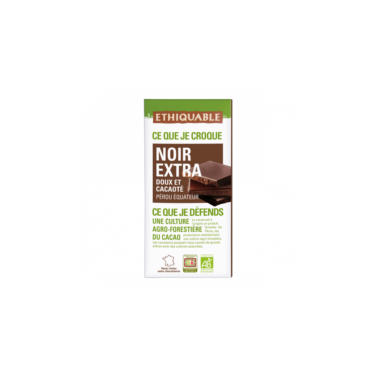 Chocolat Noir Extra bio & équitable - 100 g