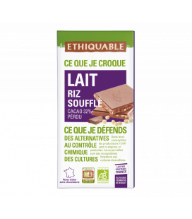 Barre chocolat au lait noisette et céréales soufflées- Mr Laurent