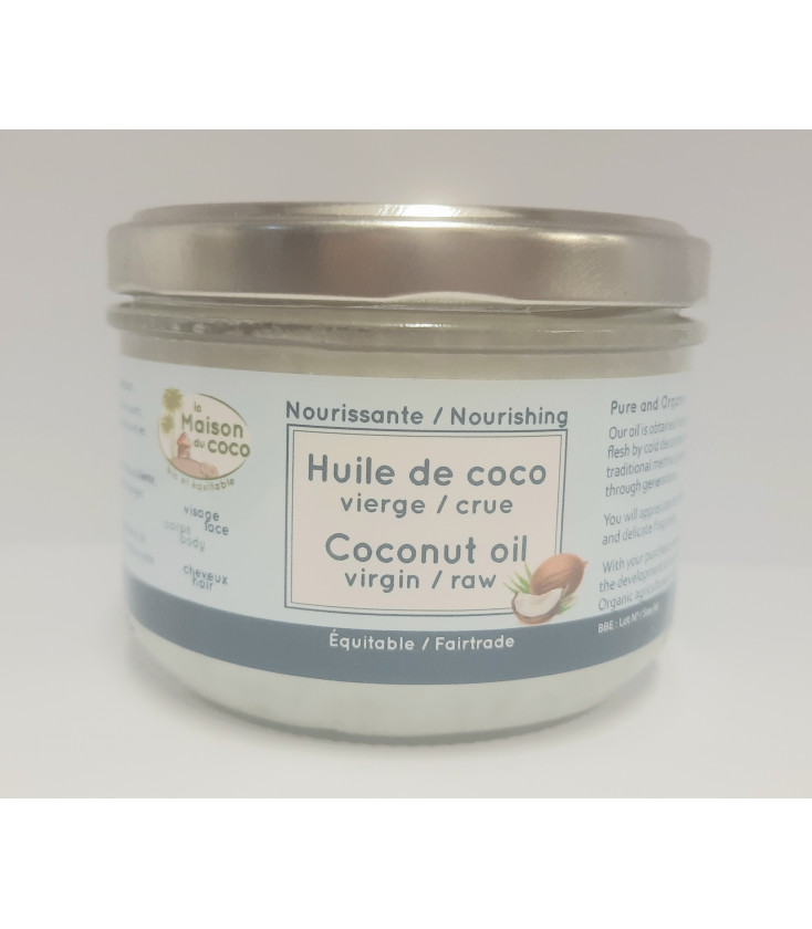 Huile vierge de coco bio CRUE, pour une peau douce et hydratée 225 mL