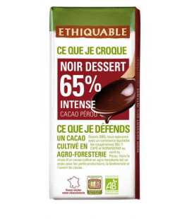 PROMO - Chocolat Noir dessert 65% bio & équitable