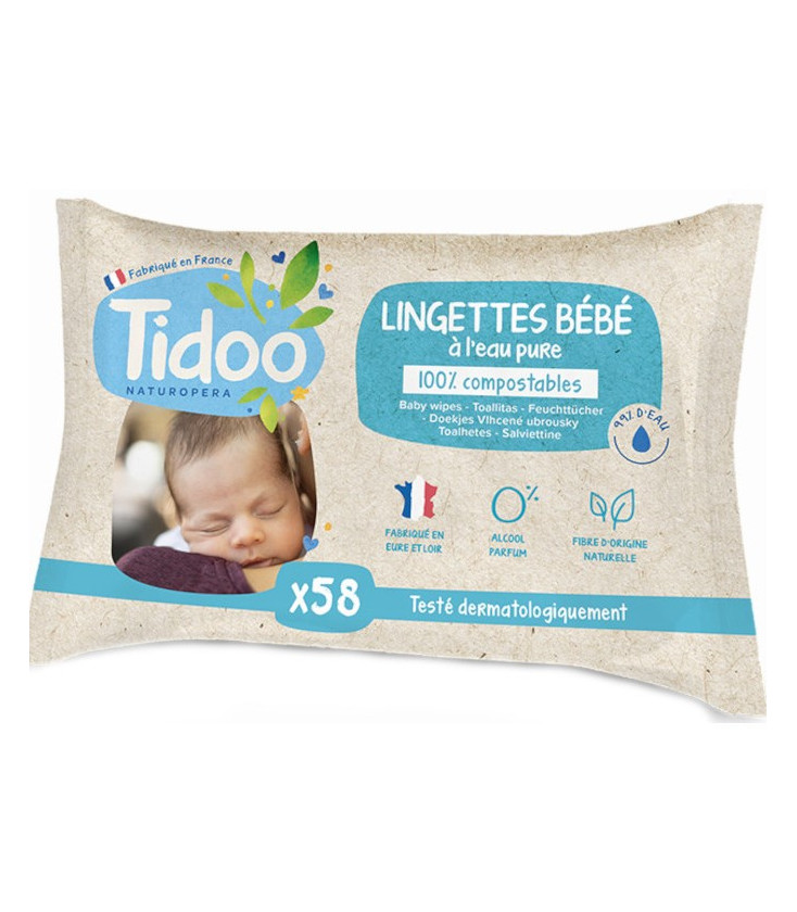 Lingettes à l'eau pure