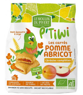 PROMO - Biscuits P'tiwi carrés fourrés pomme abricot bio & équitable