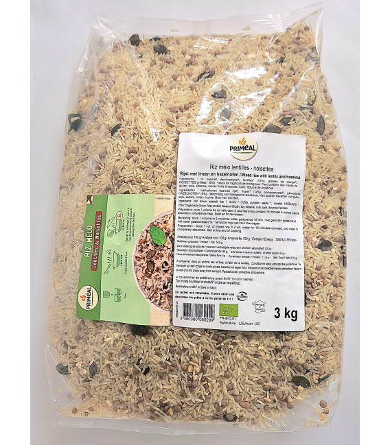 Riz mélo lentilles-noisettes bio VRAC RHD 3 kg