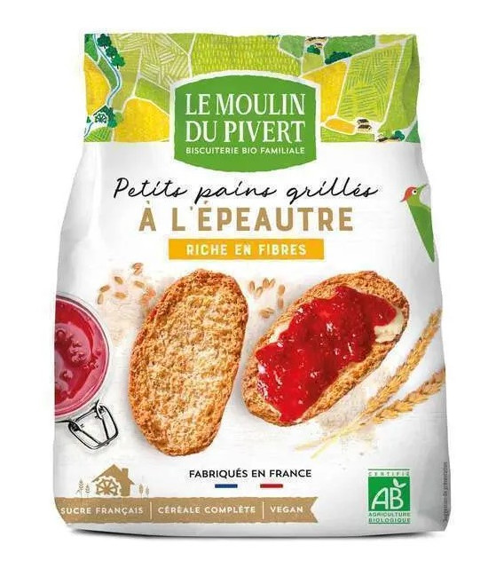 Petits pains grillés épeautre bio & vegan