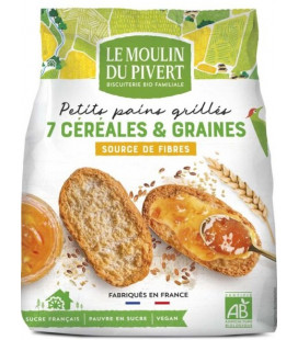 PROMO - Petits Pains Grillés 7 Céréales & Graines bio & vegan