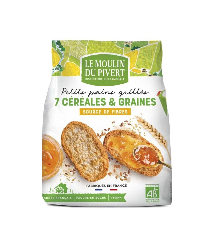 Petits Pains Grillés Céréales & Graines bio & vegan