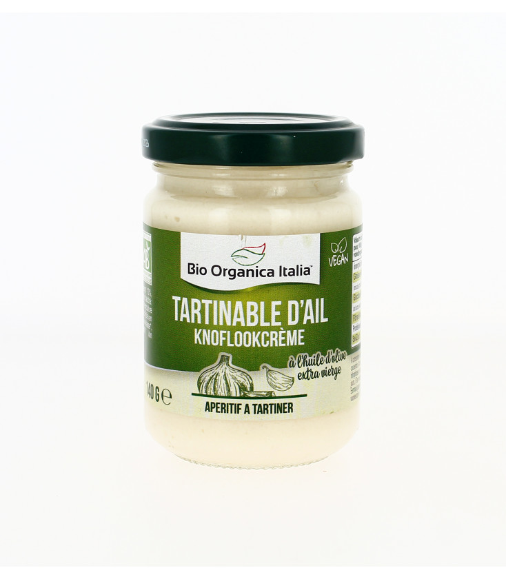 Tartinable d'Ail Bio et Vegan