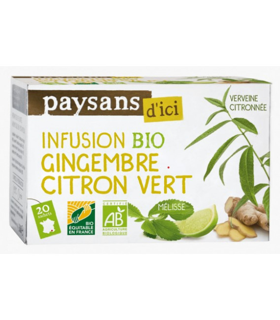 Infusion Gingembre et Citron Vert bio & équitable