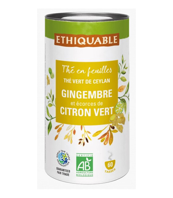 Thé vert Gingembre & écorces de Citron vert bio