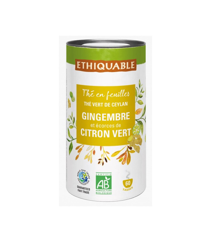 Thé vert Gingembre & écorces de Citron vert bio