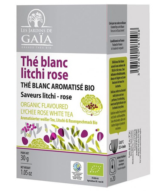 Thé Blanc Fleuri - Parfumé Rose Lotus bio & équitable