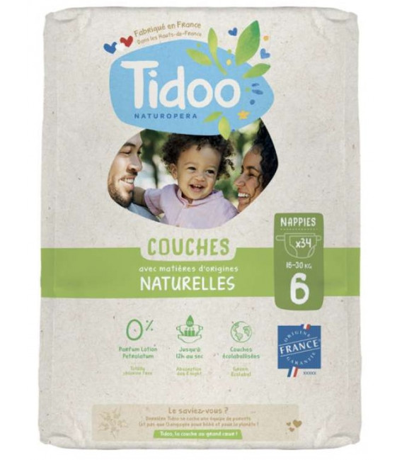 Couches écologiques Jumbo Pack (x38) - T6 (16 à 30 kg)