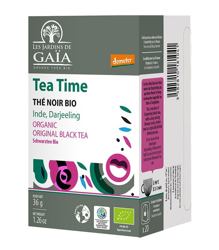 Tea Time - Thé Noir - Inde, Darjeeling bio & demeter & équitable