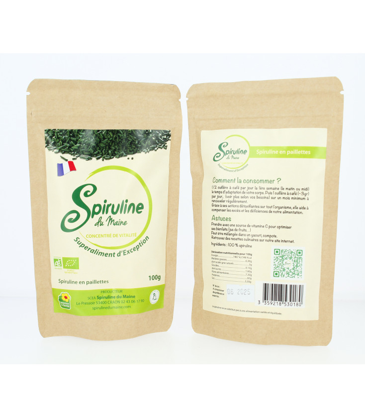 Spiruline Bio en paillettes