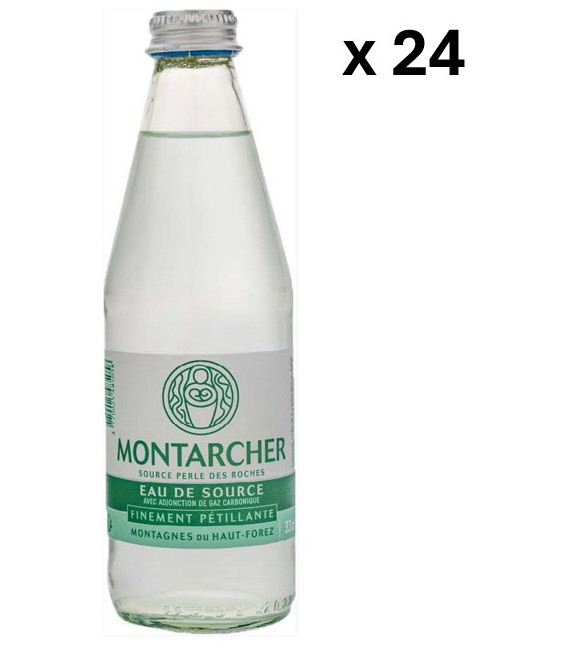 L'eau de source de Montarcher- Eau pétillante 33 cL