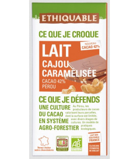 Chocolat Lait Cajou Caramélisée bio & équitable