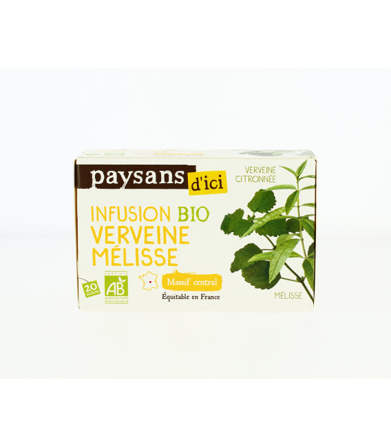 Infusion Verveine Mélisse Massif Central bio & équitable