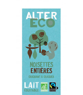 PROMO - Chocolat Lait Noisettes Entières bio et équitable