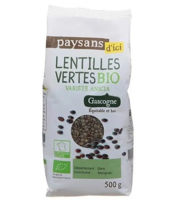 Lentilles vertes Anicia bio & équitable