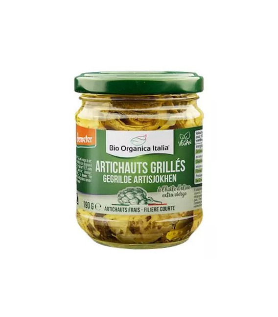 Petits coeurs d'artichauts "carciofotti" grillés à l'huile Bio et Vegan