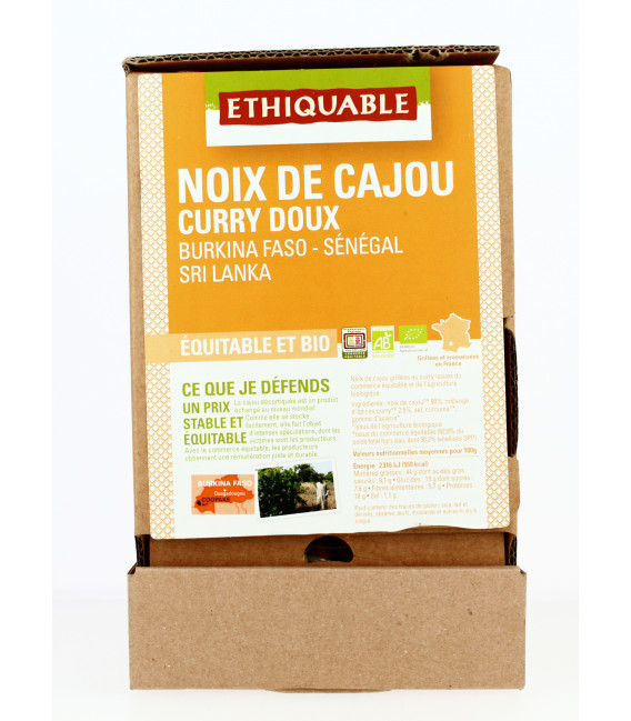 Noix de Cajou curry doux bio & équitable VRAC RHD 3 kg