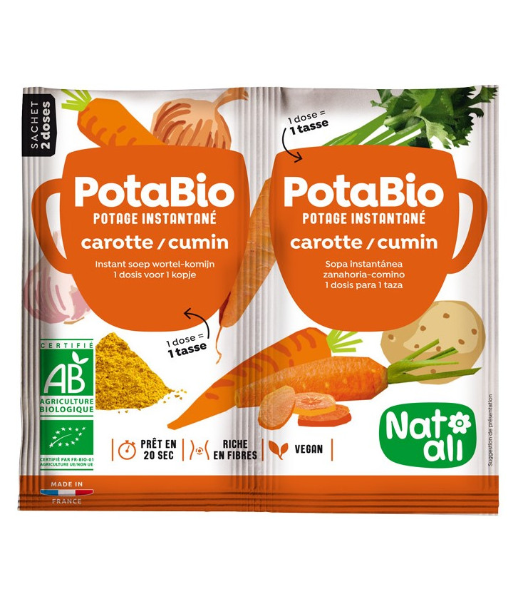 Potage instantané Potabio carottes cumin BIO