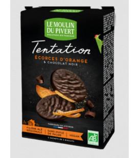 PROMO - Biscuits Tentation au chocolat noir et écorces d'orange Vegan, bio & équitable