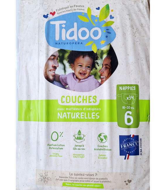 Couches avec matières d'origines naturelles - T4 (7 à 18 kg)