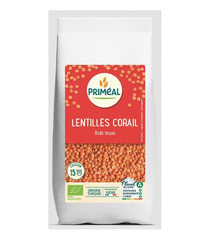 Lentilles corail bio