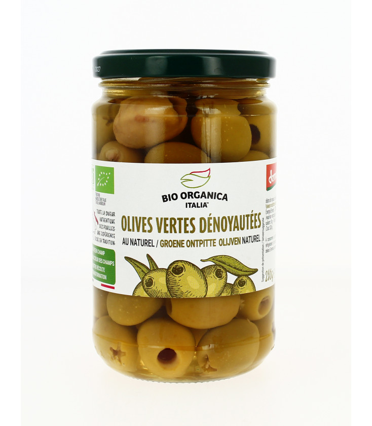 Olives vertes dénoyautées Bio