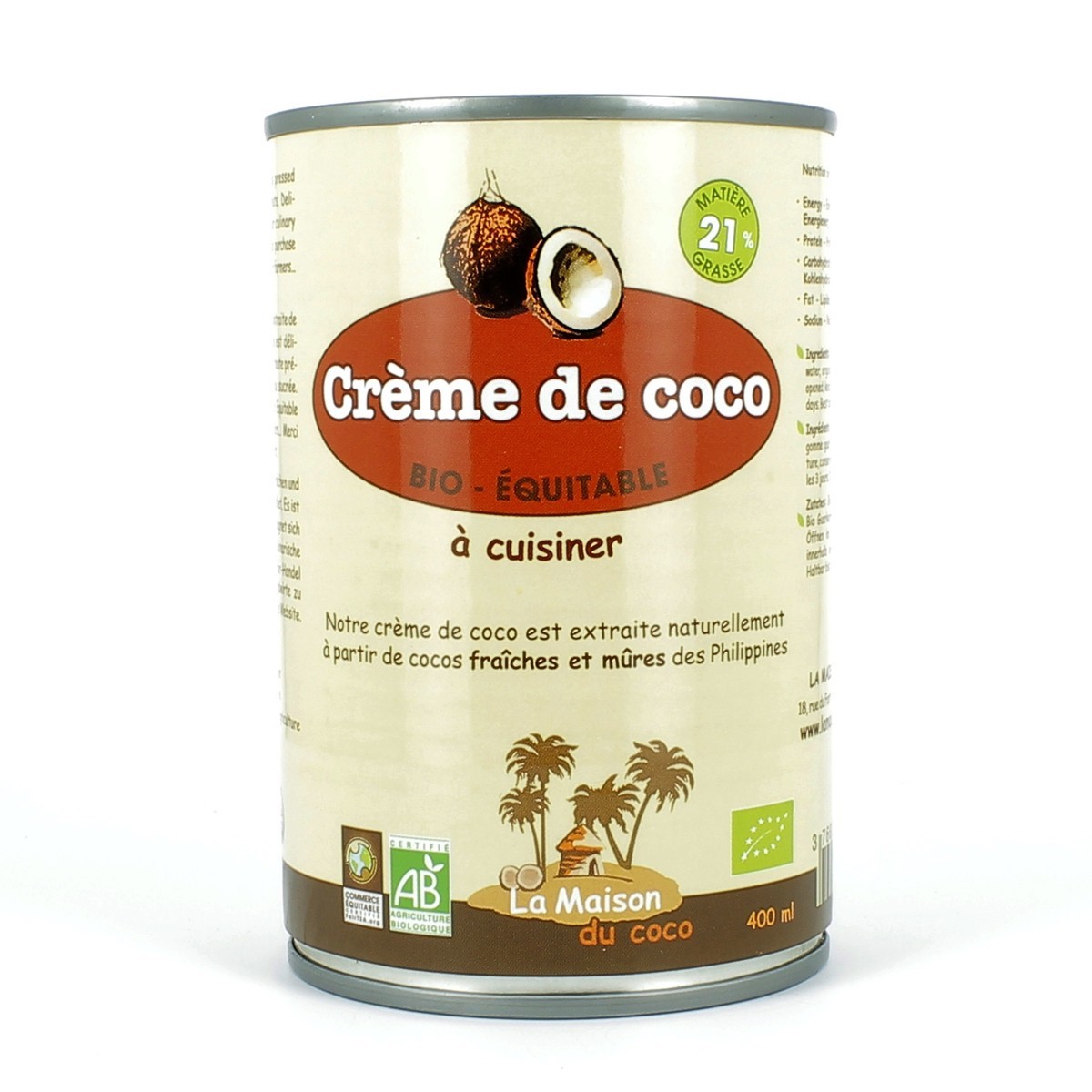 Crème Coco Cuisine bio - Bonneterre