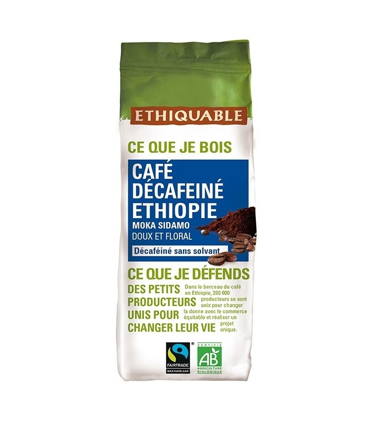 Café décafeiné Ethiopie MOULU bio & équitable