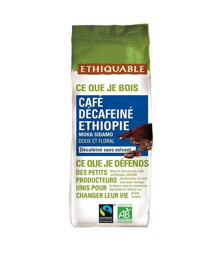 DATE DÉPASSÉE - Café décafeiné Ethiopie MOULU bio & équitable