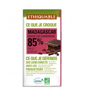 Chocolat Noir Grand Cru Sambirano 85% de Madagascar bio & équitable