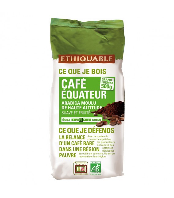 DATE DÉPASSÉE - Café Équateur MOULU bio & équitable - 500 g